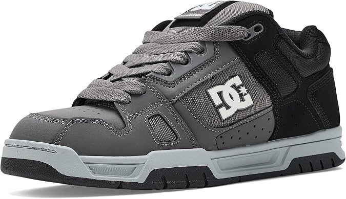 DC Shoes Men's Stag Trainer/Skate Shoe Black/Grey/Lime
