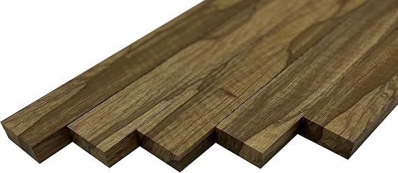 5 Pack Black Limba Cutting Board Lumber 3/4" x 2" x 12" Exotic Wood for Woodworking, Cutting Boards & DIY Craft Supplies by Exotic Wood Zone
