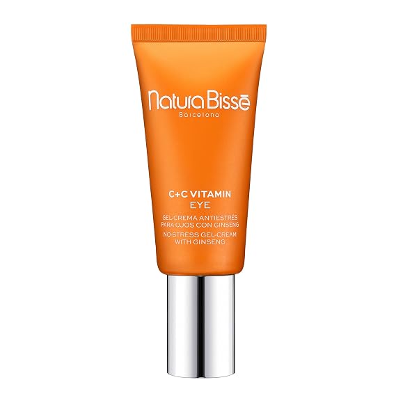 Natura Bisse C+C Vitamin Eye - Antioxidant Gel Cream with Caffeine & Ginseng - Helps Reduce Dark Circles & Puffiness - Soft Citrus Scent - 0.5 oz
