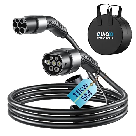 QIAO)) Type 2 EV Charging Cable, 11kW 5M 16A Three Phase
