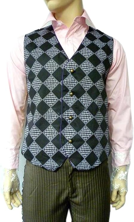 OEM Mad Hatter Vest Costume Alice Wonderland Waistcoat