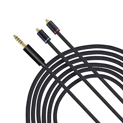 okcsc MMCX Upgrade Replacement Headphones Cable,IEM Earphones Replacement Cable Nylon Braided for Shure 846 535 215 315 425 MAGAOSI K5 LZA4 A5 4.4mm Balanced Jack, No Mic