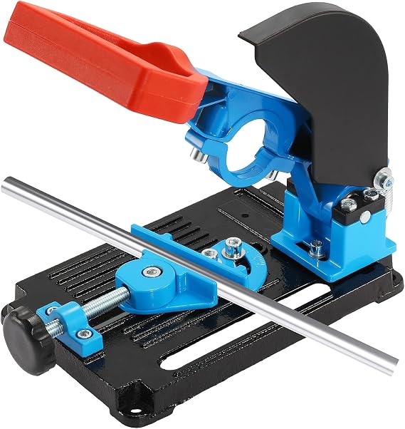 BEAMNOVA Angle Grinder Stand, 45 Adjustable Cutting Tool Holder | Aluminum Fixed Stand for Metal/Wood Cutting, Safety Shield & Spring Loaded for DIYers & Contractors