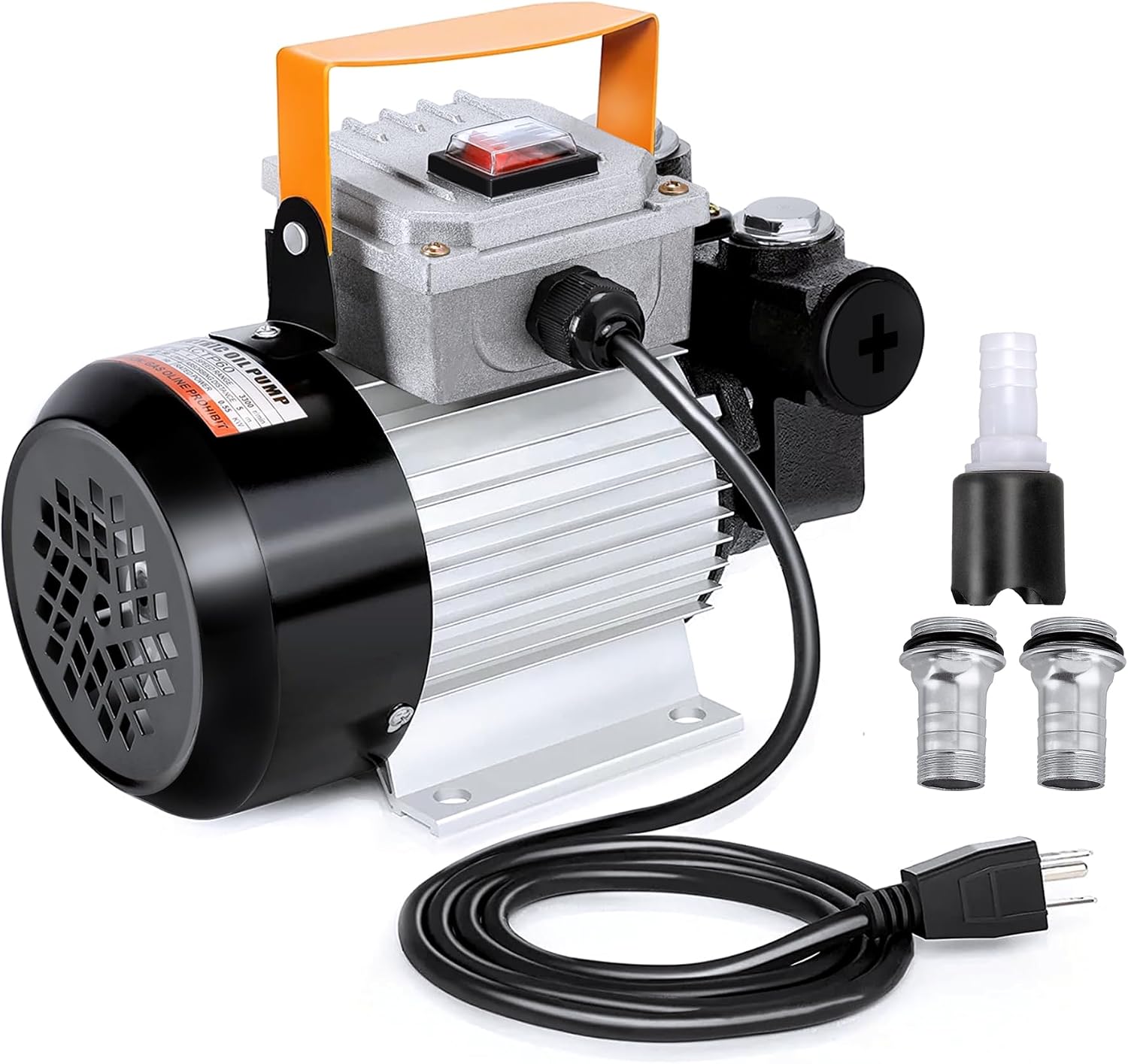Rengue 16GPM 550W 110V AC Oil Transfer Pump Self Priming Electric Fuel Pump Suitable for Diesel, Kerosene, Biodiesel Oil Change Extractor Pump for Vehicles, Ships, Farms