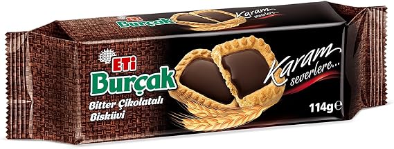 Eti Burçak Bitter Çikolatalı Yulaflı Bisküvi 114 g
