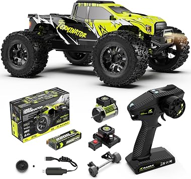 AMORIL 110 RTR Brushless Fast RC Cars for Adults,Max 50mph Hobby Electric Off-Road Monster Truck,Waterproof High Speed RC Car 4WD Remote Control Car