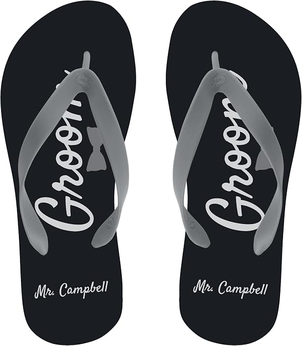 Personalized Groom Flip Flops 
