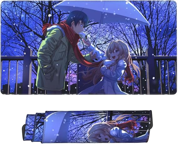 Anime Toradora Taiga Aisaka Office Gaming Mouse Pad,Large Gaming Mousepad,Home Office Decor Waterproof Non Slip Rubber Stitched Edges Keyboard Extended Mat 16x29.5in