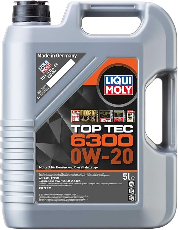 Liqui Moly Top Tec 6300 0W-20 Motor Oil 5.0 liters