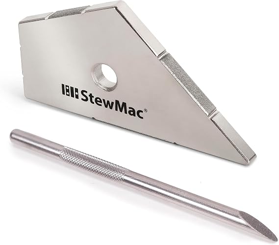 StewMac Fret Kisser with Understring File Set (2655) Guitar Fret Spot Leveling and Fret Dressing Kit