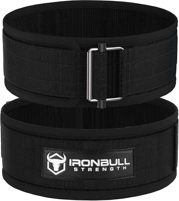 Lifting Belt for Weightlifting, Cross-Training, Olympic Lifting & Bodybuilding | Auto-Lock Padded Nylon Back Support for Squats, Deadlifts Bench Press, Gym, Workout