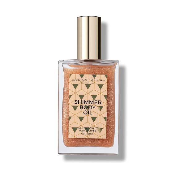 Anastasia Beverly Hills - Shimmer Body Oil Luminous Coconut Scented Glow | Ultra-Radiant Body Glow, Silky Non-Greasy Texture, Coconut-Vanilla Escape, Multidimensional Sparkle, Clean & Luxe Artistry.