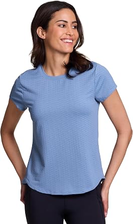 RBX Active Women's Mesh Workout Top Short Sleeve Crewneck Quick Drying Running T-Shirt with Breathable Fabric