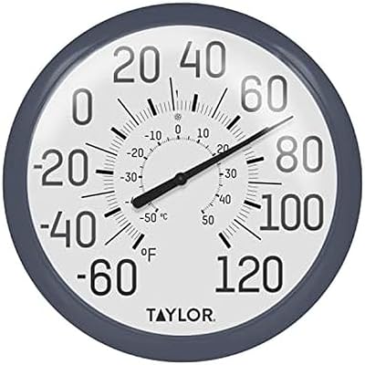 Taylor Big & Bold Wall Thermometer, 13.25 Inch, Navy