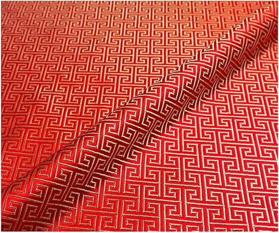 Brocade Silky Satin Fabric Silk Surface Bright Delicate Texture Dense 75X50cm,A