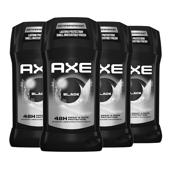 AXE Antiperspirant Stick for Men Black Pack of 4, 2.7 oz