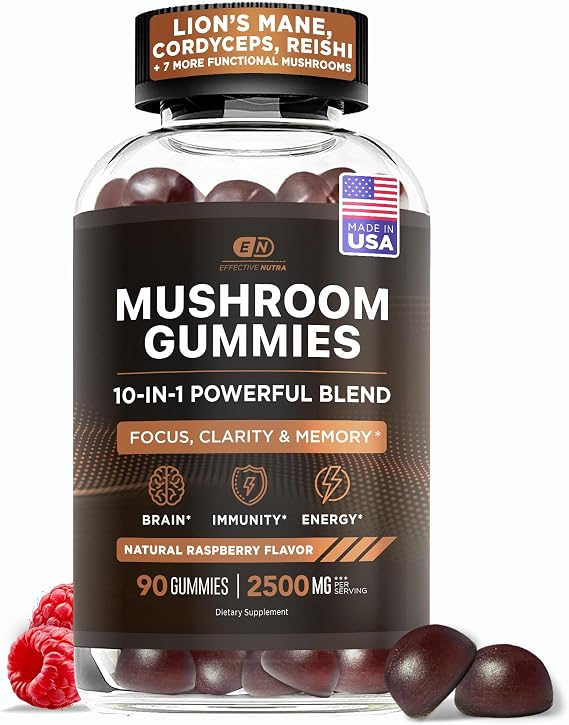 Effective Nutra 10-in-1 Mushroom Gummies 2500 mg, 90 Count