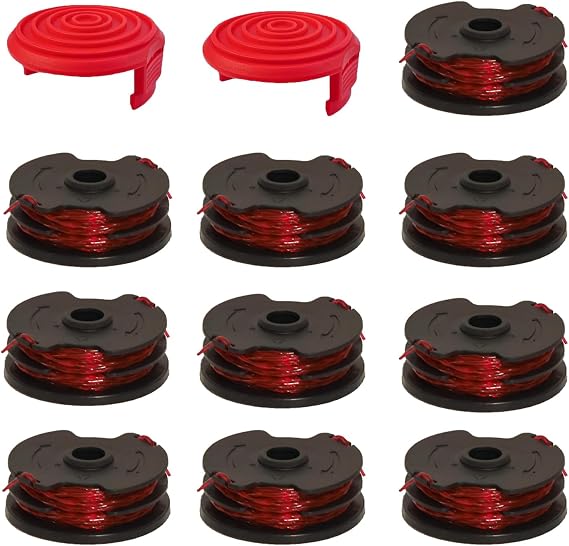 0.065'' 27FT Replacement Trimmer Spools for Hyper Tough, Weed Eater Spool Replacement Compatible with Hyper Tough GGT500WU, HT18-401-004-01,HT19-401-003-03, HT10-401-002-01 (10 Spools + 2 Cap Cover)