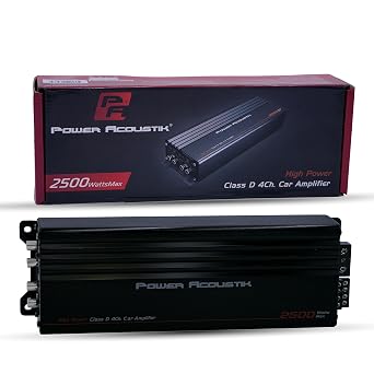 Power Acoustik MICRO4-2500D 2500W 4-Channel Car Amplifier Ultra-Compact Full-Range 4-Channel Audio Amp for Door Speakers & Subwoofers | High/Low Pass Filters | 2 Stable | 4-Channel Amplifier