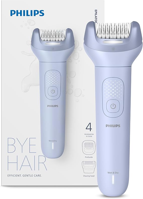 Philips Epilatör Serisi 8000, Kablosuz, Islak ve Kuru Kullanım, ProGuide 360°, LED Işık, 60 Dakika Pil Ömrü, BRE709/05