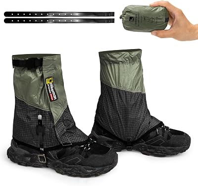 HIKEMAN Adjustable Low Leg Gaiters-1 Pair Lightweight Waterproof Leg Guards for Men Women,Camping Hiking Essentials Ideal for Hunting & Fishing