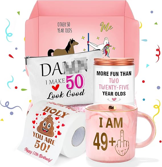 Funny 50th Birthday Gifts for Women: Cool Ideas & Decorations