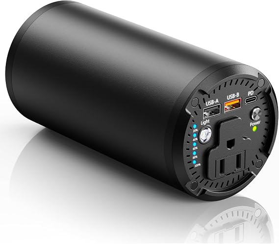 Portable Power Station With AC Outlet, 27000mAh Battery, 100W AC, 65W PD | Compact Portable Power For Camping, Travel, Home Backup And Outdoor Activities With 4 Charging Ports