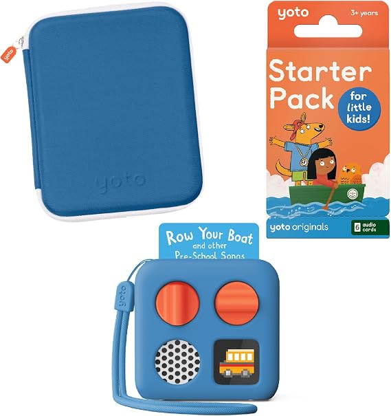 YOTO Mini (2024 Ed.) Kids Audio Player + Discovery Bundle + Case, Ages 3+