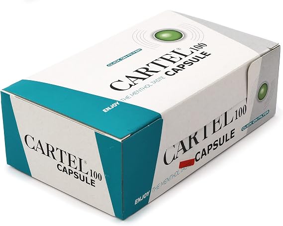 Cartel Click Menthol Tubes - 100 Pack, 84 mm with Fresh Flavor Beads