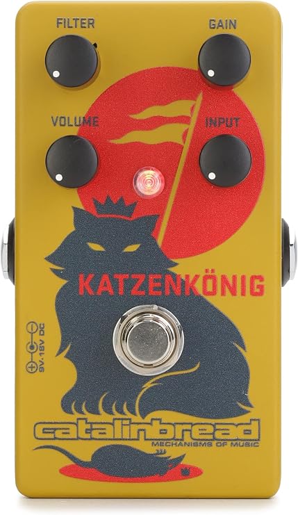 Catalinbread Katzenkonig Fuzz Guitar Effects Pedal Versatile Distortion with Filter, Gain, Volume, and Input Controls Ultimate Tool for Guitarists Seeking Vintage to Modern Tones