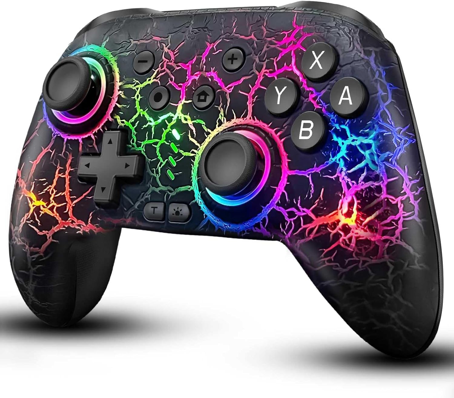 ZRZLMVP Switch Controller, Wireless Switch Pro Controllers Compatible with Switch/OLED/Lite/Switch 2, 1000mAh Rechargeable Switch Remote Controllers with 9 Colors LED, Wake Up, Turbo, Vibration