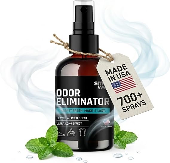 SmellWell Shoe Deodorizer Spray Shoe Smell Remover & Odor Eliminator for Sneakers, Boots, Gym Bags & Gear, Non-Toxic Air Freshener, 6 fl oz