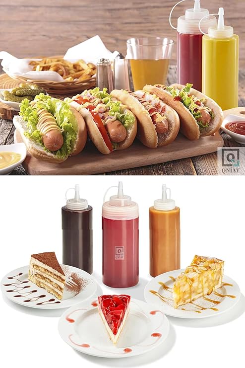 Chef Hazırlık Şişesi (1 adet) Kapaklı Salata Sosu Zeytinyağı Ketçap Mayonez Sıkma Sosluk 400 ml