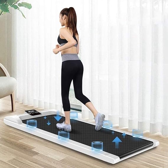 Foldable Treadmill Portable Automatic Treadmill Compact Under Desk Treadmill for Home Gym with Remote Control 1.75Hp Multifunctional Flat Treadmill