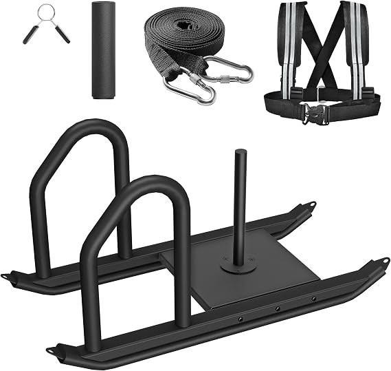 Heavy Duty Push Pull Weight Sled with Harness for Speed Training