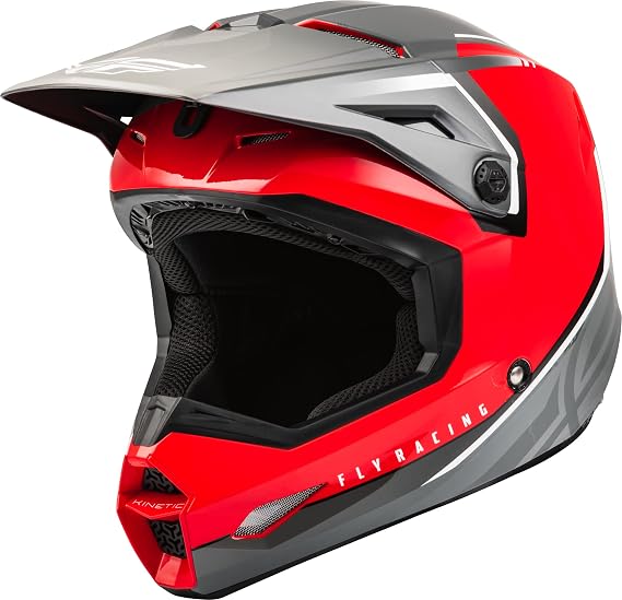 Fly Racing F73-8653X Kinetic Vision Helmet Red/Grey XL