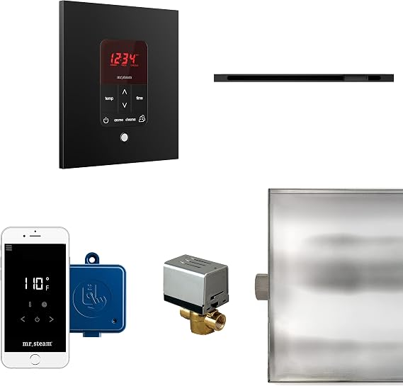 MrSteam Butler Linear Package Square Control, Matte Black