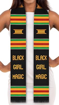 ADVANSYNC Black Girl Magic Kente Stole Magic No Year