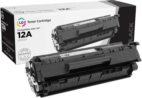LD Products 12A Toner Cartridge Replacement for HP 12A Q2612A Works with HP Laserjet 1020 1022 1012 1010 1015 1018 1022n 1022NW 3015 3030 3020 3050 3052 3055 M1005 M1319 M1319F Printer (1 Black)