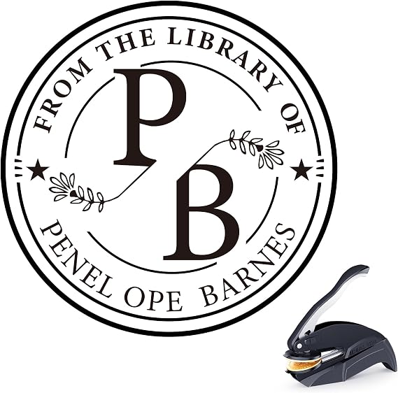 Personalised Book Embosser - Custom Ex Libris Stamp for Books
