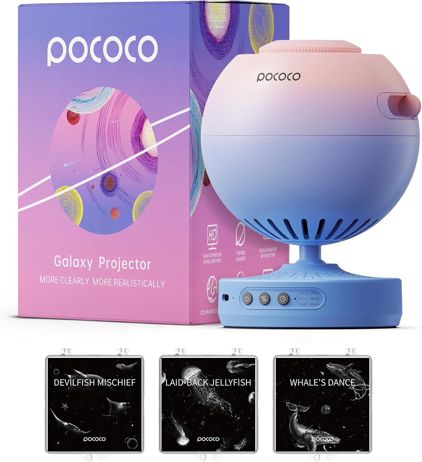 Limited Time Offer: 16% Off 】POCOCO Galaxy Projector  Deep Sea Marvels - Discs 3 Pieces
