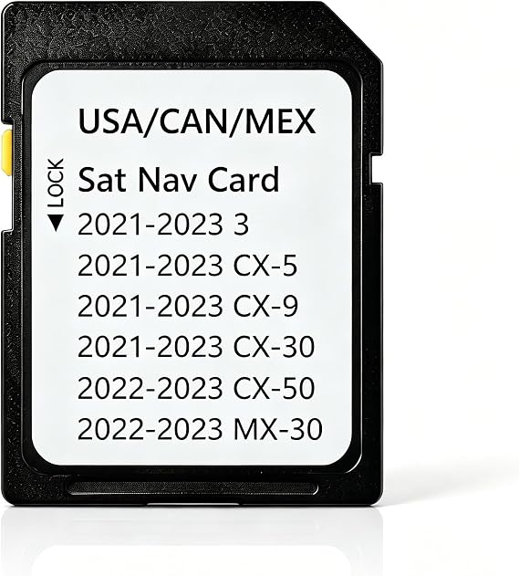 Latest Upgraded Version Navigation SD Card for Mazda CX-5/CX-9/CX-30 (2021-2023) & CX-50/MX-30 (2022-2023) with USA/CAN/MEX Maps Lifetime Updates Plug & Play Model TD2K66EZ1B