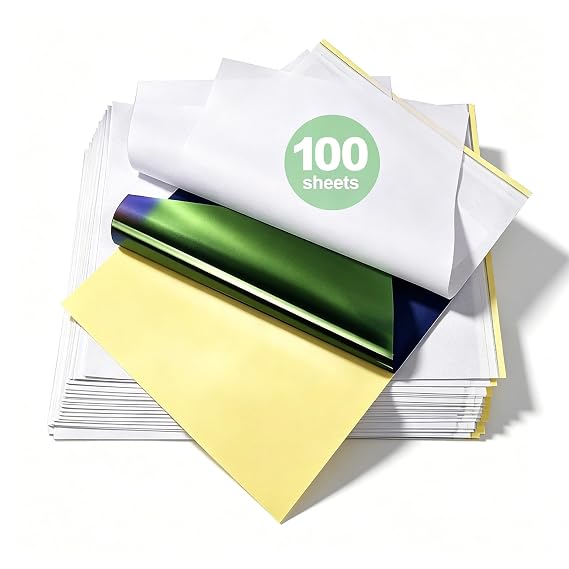 Tattoo Transfer Paper, 100 Sheets Stencil Transfer Paper for Tattooing, A4 Size Thermal Stencil Paper for Tattoo Supplies