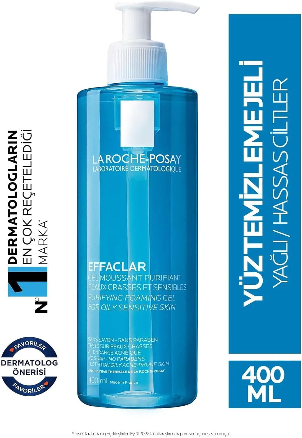 La Roche Posay Effaclar Yağlı ve Akne Eğilimli Ciltler İçin Yıkama Jeli, 400 ml
