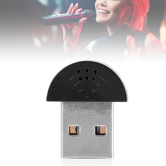 Portable USB Mini Studio Speech Microphone, Recording Audio MIC Adapter, 2 Meters Effective Distance, for Computer PC (Black)