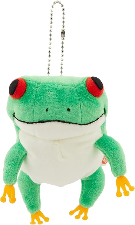 Shinada Global Mochi Series MOKR-0088G Mochi Frog, Plushie, Stuffed Animal, 2.8 x 2 x 5.5 inches 7 x 5 x 14 cm, Mini, Green