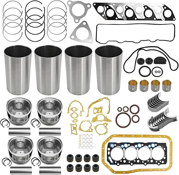 Engine Overhaul Rebuild Kit Hyundai D4BB, D4BA, 4D56 2.5L Diesel Engine Compatible – HC20-HC35H1 Forklift, H100, Porter, Grace Compatible – Full Engine Repair Parts Kit