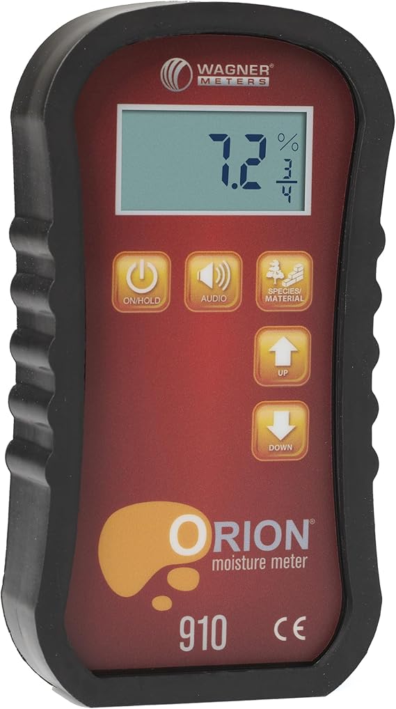Orion 910 Pinless Wood Moisture Meter Kit by Wagner Meters | Accurate, Non-Damaging, Deep Depth Lumber Moisture Measurement, On-site Calibration Standard Calibrator