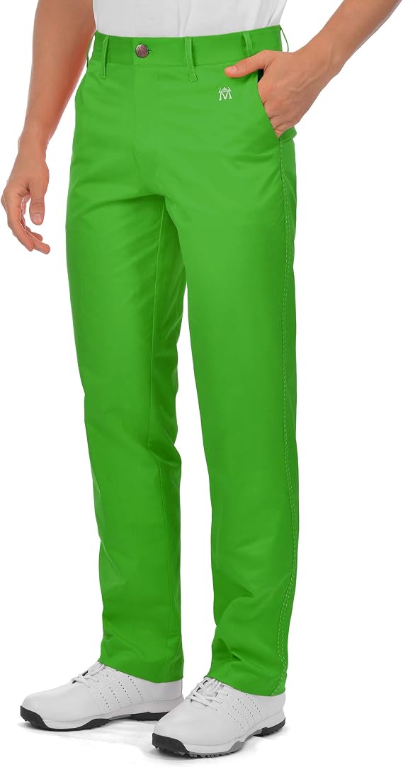 Men's Golf Pants Stretch Joggers Lightweight Slim Fit Casual Tapered Hiking Pants with Zipper Pockets