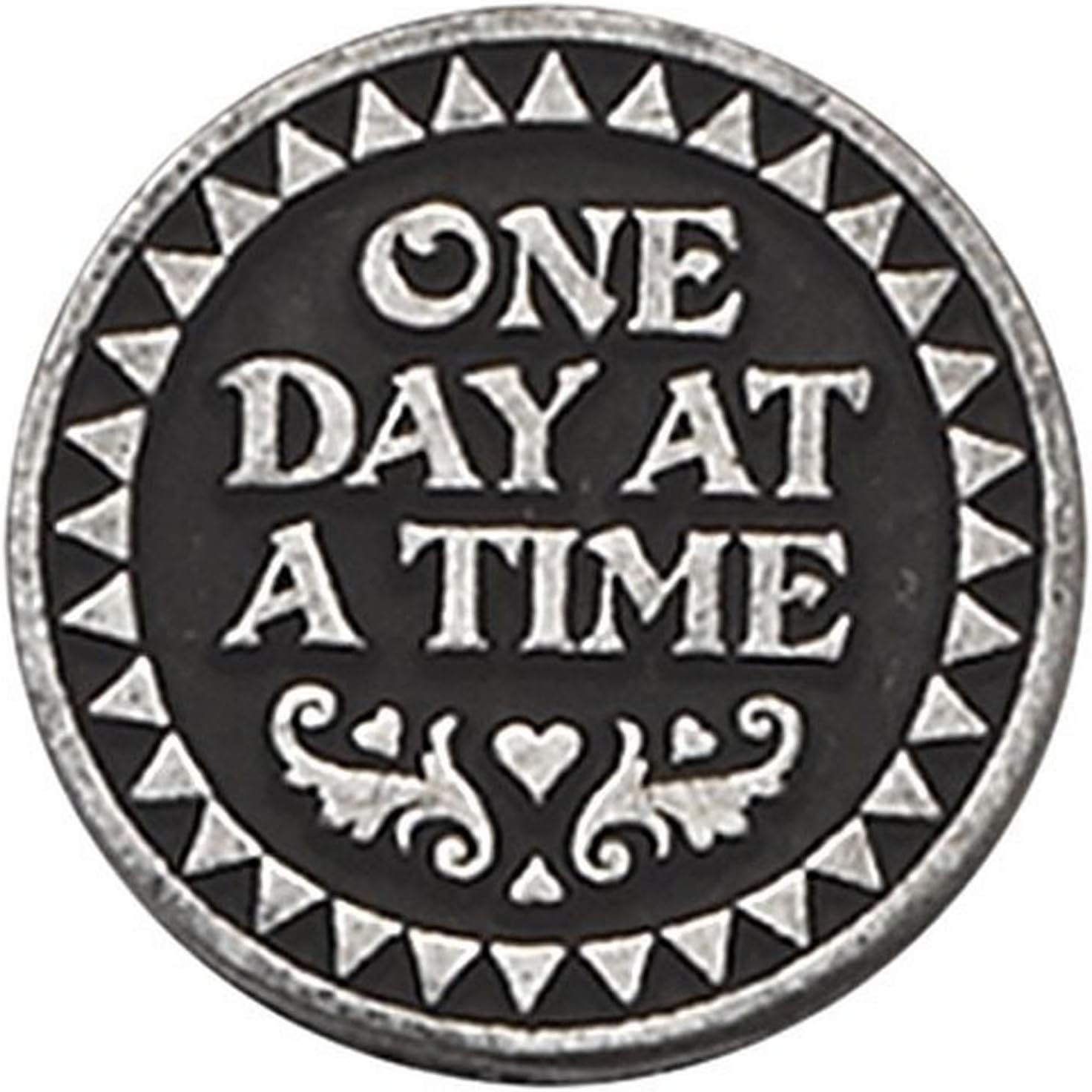 Cathedral Art PT140 One Day at a Time Pocket Token, 1-Inch, Pewter